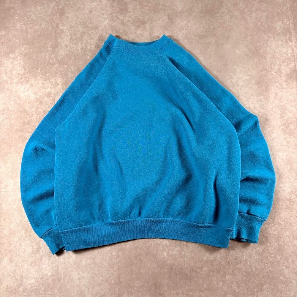 vintage 90s made in usa tultex blue crewneck